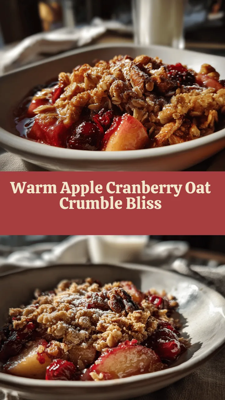 apple cranberry oat crumble recipe