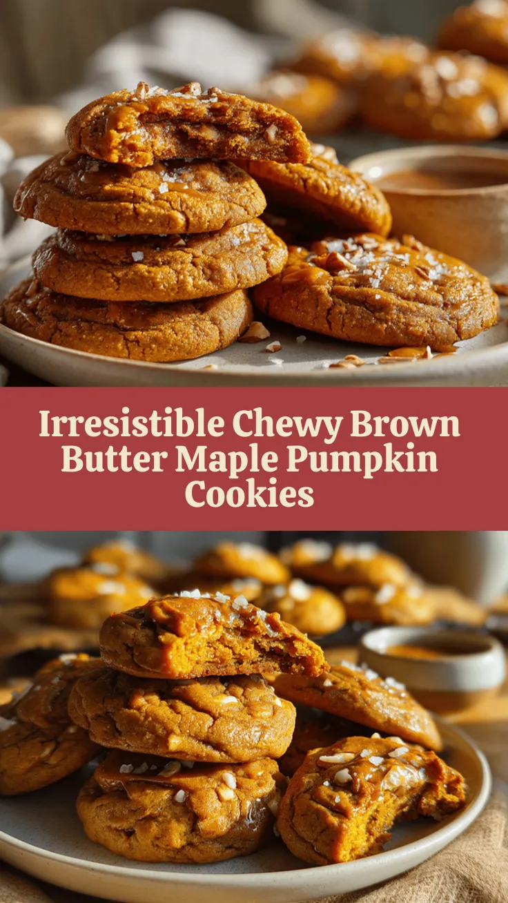 brown butter maple chewy pumpkin cookies recipe