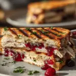 leftover turkey and cranberry panini - featured image