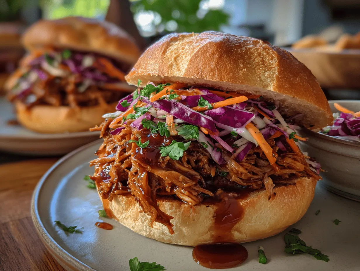 slow cooker pulled turkey sandwiches preparation steps