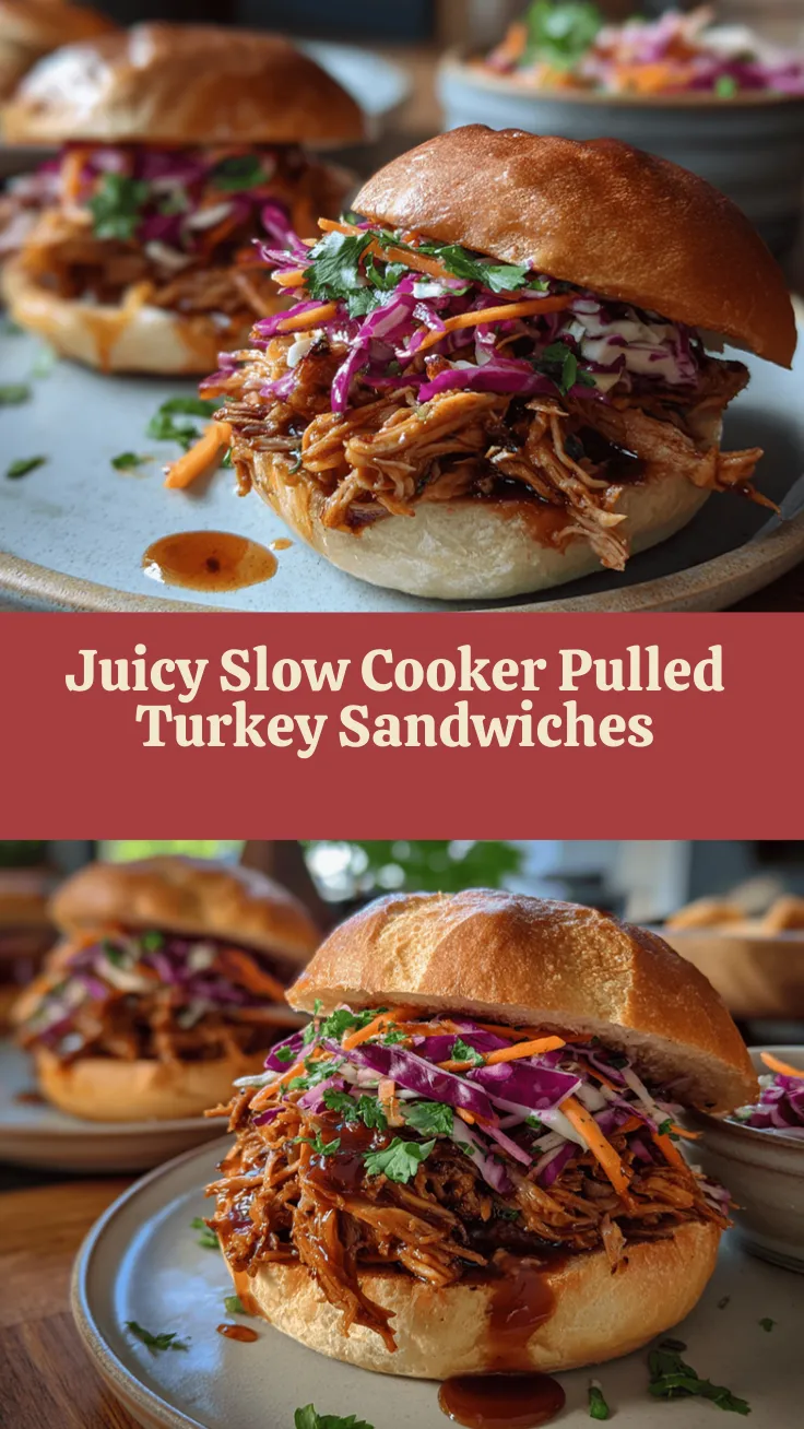 slow cooker pulled turkey sandwiches recipe
